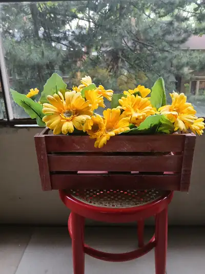 2 Wood Flower Boxes/Baskets, View more