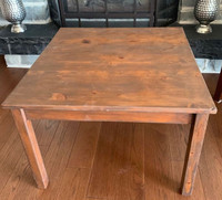 Solid, Sturdy, Handsome Refinished Coffee Table (28" x 28" x 20"