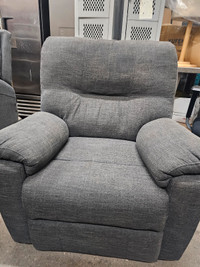 Like New display model grey fabric recliner chair!