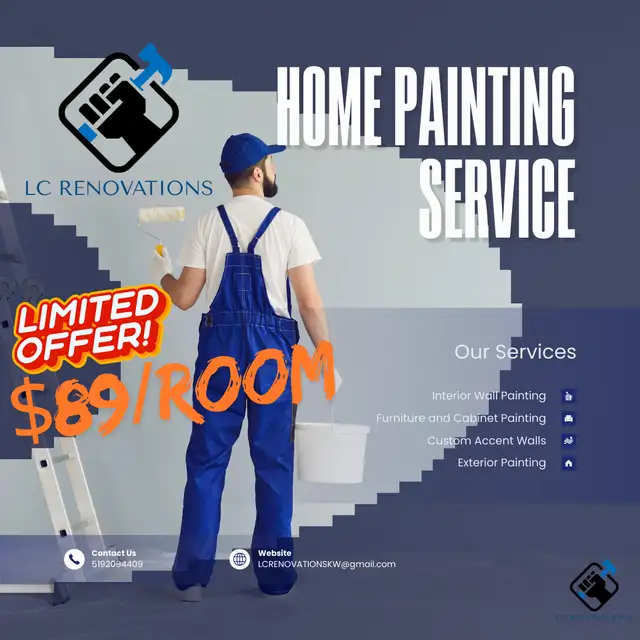 $89/Room Painting Special – Limited Time!630130909523231211