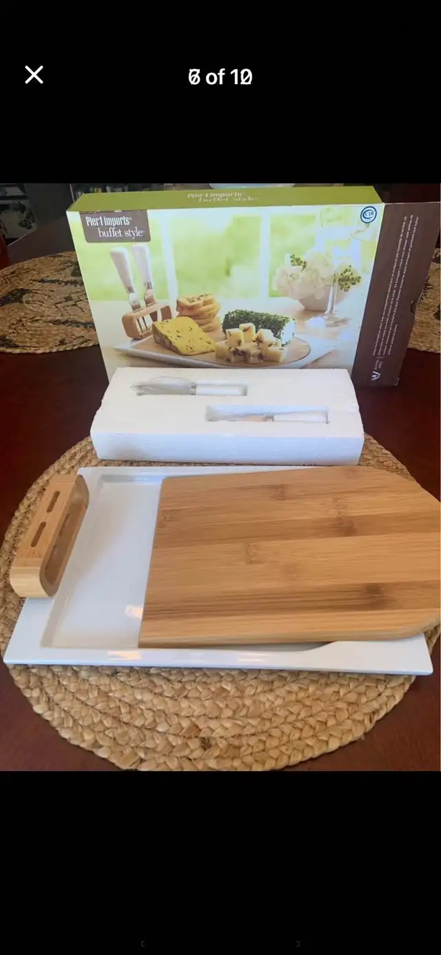 NEW MODERN 'PIER1 IMPORTS BUFFET STYLE• 4 PIECE CHEESE TRAY  ! in Kitchen & Dining Wares in Mississauga / Peel Region - Image 7