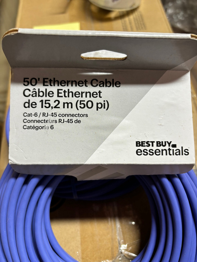 Best Buy Essentials 15.25m (50ft.) Cat6 Ethernet Cable (BE-PEC6S in Cables & Connectors in Cambridge - Image 2