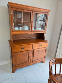 Sold maple kitchen buffet and hutch