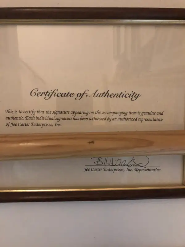 LOOK !JOE CARTER SIGNED TORONTO BLUE JAYS WORLD CHAMPIONSHIP BAT62863729405187124