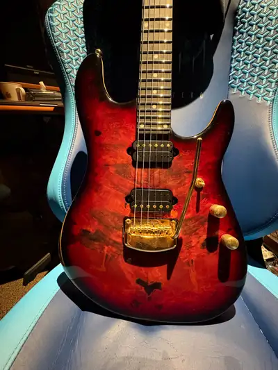 Ernie Ball Musicman Jason Richardson 6 string Cutlass in Rorschach Red. Great condition. Comes with...