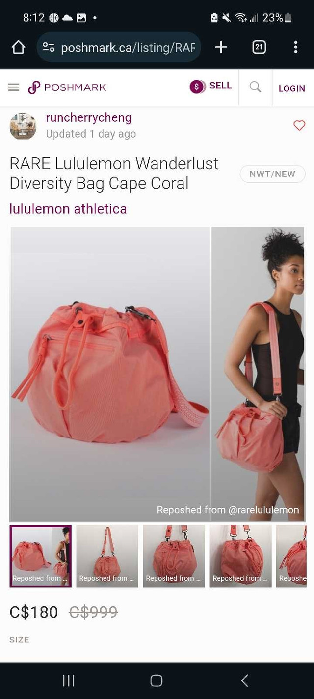 Brand New Lululemon Wanderlust Crossbody Coral Diversity Bag dans Femmes - Sacs et portefeuilles  à Ville de Toronto - Image 3
