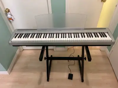 Yamaha P-85S Piano with Stand, pedal (88 Weighted Keys), View more
