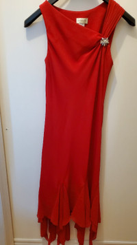 Laura Petites Red long formal dress sz 6P