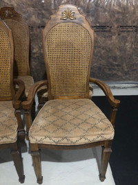 Set of 6 antique wooden dinner chairs