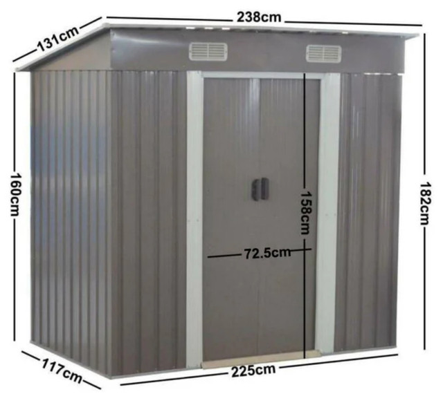 Brand New 8'x 4?Galvanized Steel Garden Shed BM668 in Outdoor Tools & Storage in Delta/Surrey/Langley - Image 4