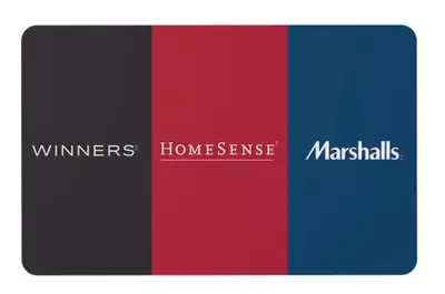 Winners gift card value $100 selling for $90 Accepted at Winners, HomeSense, and Marshalls stores