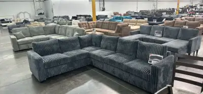 L Shaped Corduroy Sectional Sofa Now on Sale | Premium , View more