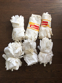 Ladies      100  % cotton white gloves.