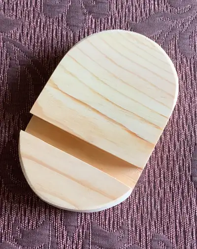 Solid Natural Pine Cell Phone Holder, View more