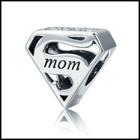 Super MOM Pandora Charm 925 Silver