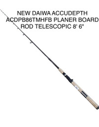 NEW DAIWA ACCUDEPTH ACDPB86TMHFB PLANER BOARD ROD TELESCOPIC 8' 
