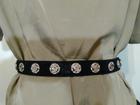 Women Gianni Versace Medusa leather belt