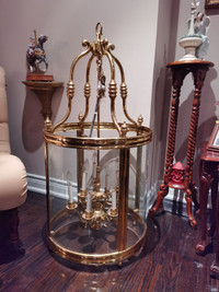 Beuatiful antique large bronze 9 light chandelier