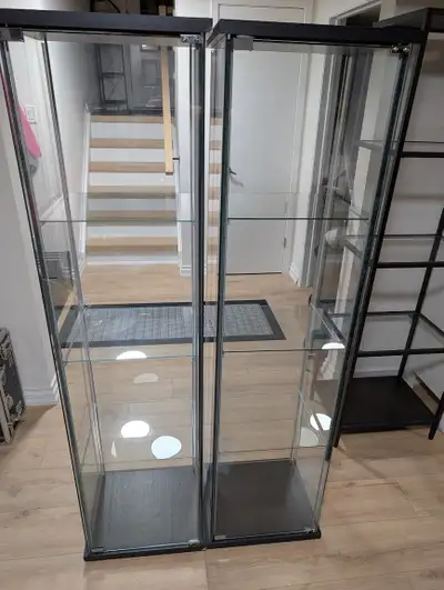 3x IKEA Detolf display case, View more
