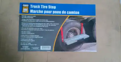 Tire Step - for trucks, pick-ups, SUV’s, RV’s and semis Brand new, never used Powder coated A3 steel...