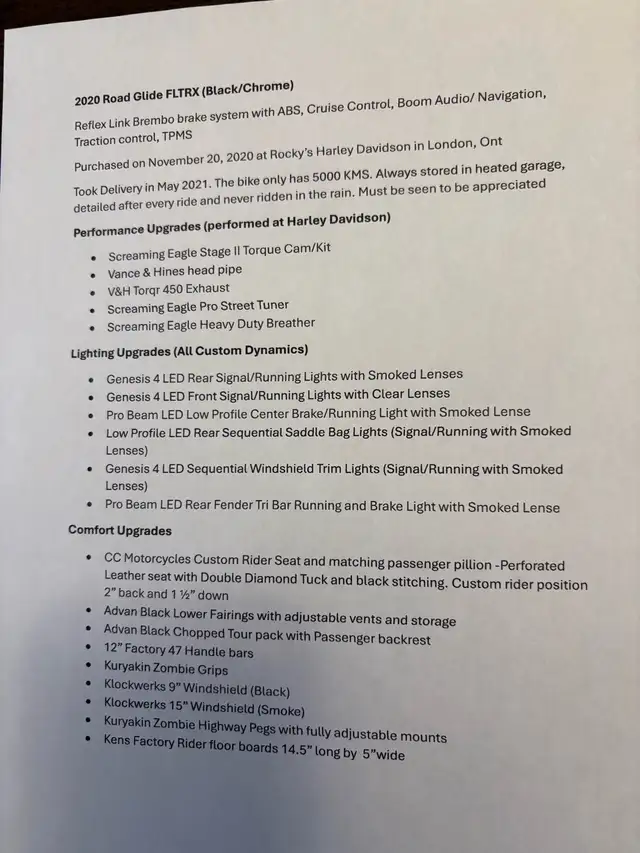 HD Road Glide - Like New! Cash or Trade in Touring in Sarnia - Image 10