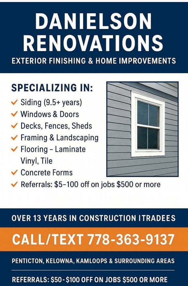 renovations  - Penticton in Fence, Deck, Railing & Siding in Penticton