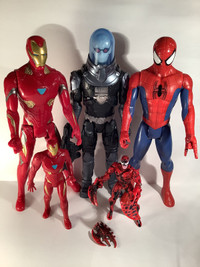 Carnage, Mr. Freeze, Ironman, Spider-Man Plastic Figures 5 