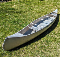 !7 ft double ended Grumman Canoe with mount and motor