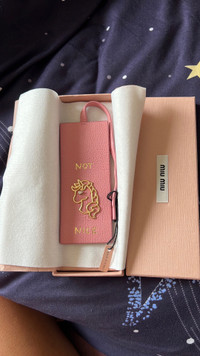 Miu Miu pink bag charm 