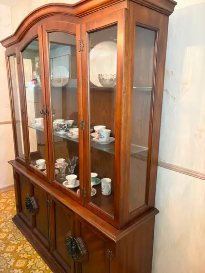 Beautiful vintage buffet with hutch, View more