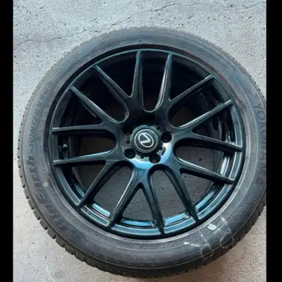 Set of 4 OEM Lexus Rims with Run-Flat Tires — size 245/50R19. This premium wheel and tire package wa...