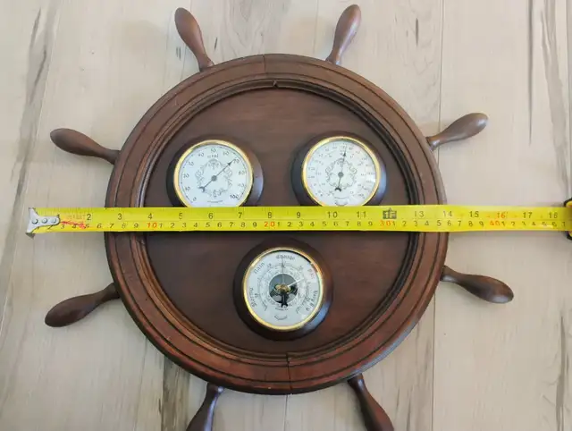 Vintage Nautical Ship's Wheel Weather Station, Shediac NB in Other in Moncton - Image 6