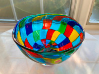 ❤️ Murano Glass Pezzato Bowl, Ballarin Italian (Signed) ❤️
