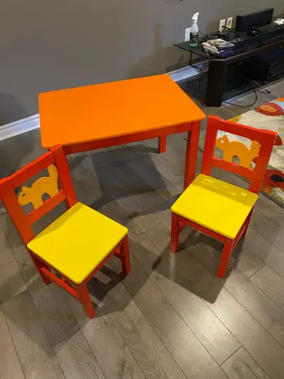 children table and 2 chairs set, View more