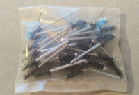 NEW - Set of 27 Long 5/32"(4mm) Aluminum Rivets with Black Heads