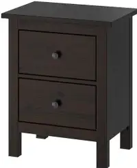 Ikea Hemnes 2-drawer chest black-brown