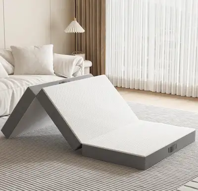 Folding Mattress Twin Size with Non-Slip Bottom, Removable Cover, View more