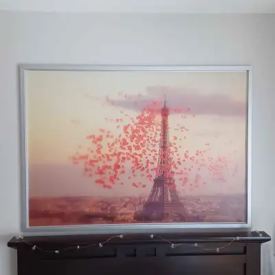 Reproduction encadrée Tour Eiffel (L 55.5po x H39.5po), View more