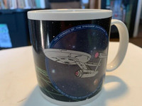 Vintage 1991 Star Trek Coffee Mug Cup Starship Enterprise 901547