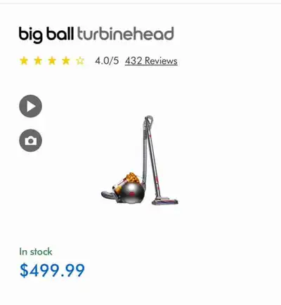 Dyson Big Ball Turbinehead vacuum cleaner, View more
