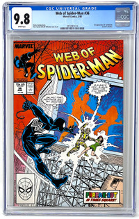 Web of Spider-Man 36 CGC 9.8 1st Appearance Tombstone Marvel