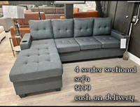 Fabric 4 seater sectional sofa brand New 