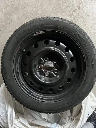 Set of 4 winter tires with rims 416-893-0896
