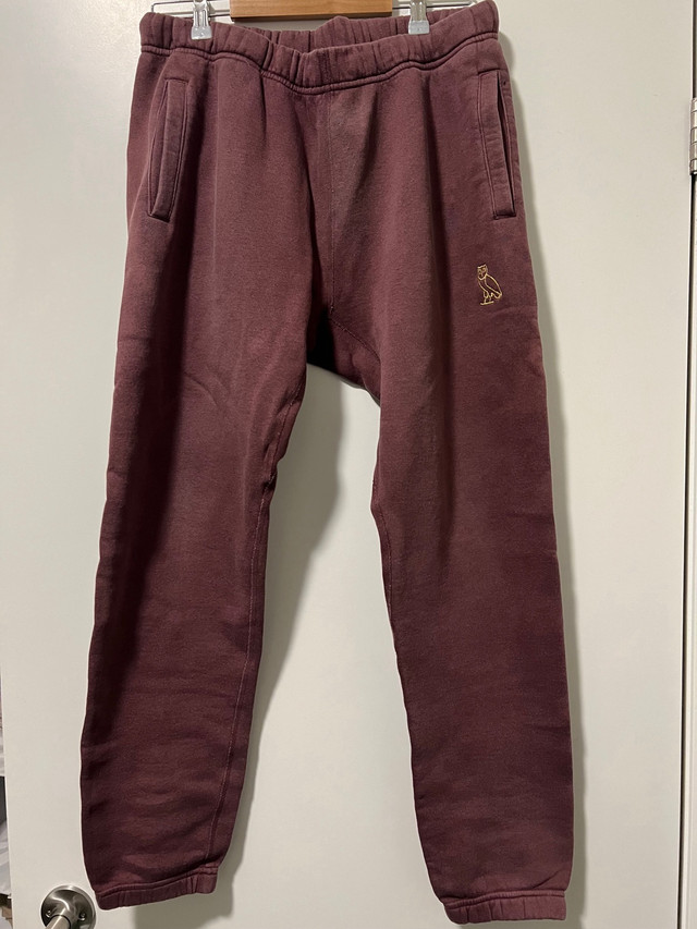 OVO  GARMENT DYE SWEATPANTS - BURGUNDY in Men's in City of Toronto - Image 2