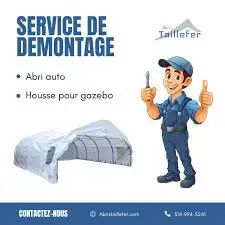 L’hiver est fini? On démonte votre abri d’auto sans stress! Service rapide Équipe efficace Prix abor...