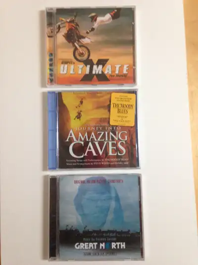 New sealed IMAX soundtrack CD's.  Great North, View more