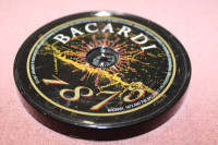 A Pair of Vintage Bacardi 1873 Rum Compass Coaster Bar Accent