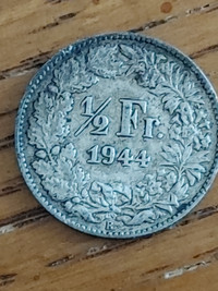 1944 1/2 Fr Switzerland Coin