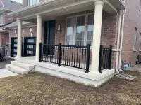 Aluminum porch railing , 3 sections in great shape