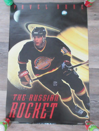 2 Vintage Pavel Bure Vancouver Canucks NHL Posters.
